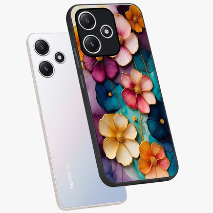 Artlyn Grace Flower Pattern Glass Case displayed in angled mockup highlighting delicate flower pattern design and smooth glass surface.