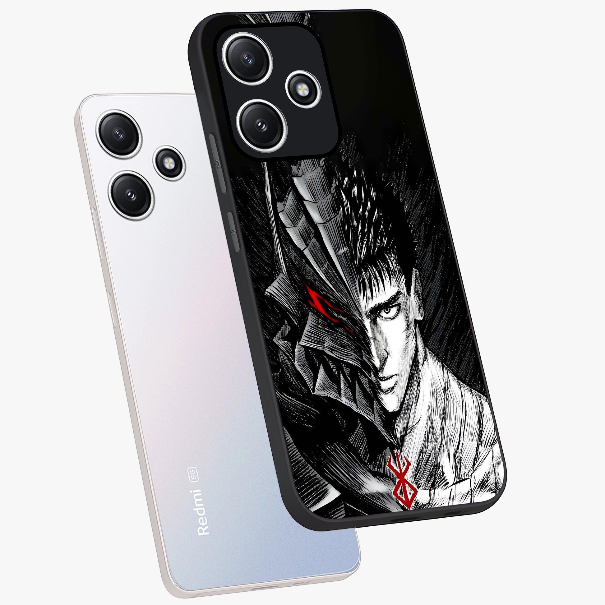 Berserker Blood Oath Glass Case displayed in angled mockup highlighting dark fantasy graphic design and powerful theme.