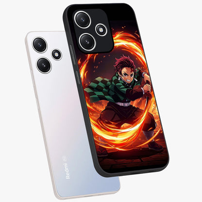 Blazing Sword Resolve Glass Case displayed in angled mockup highlighting powerful sword illustration and bold fantasy theme.