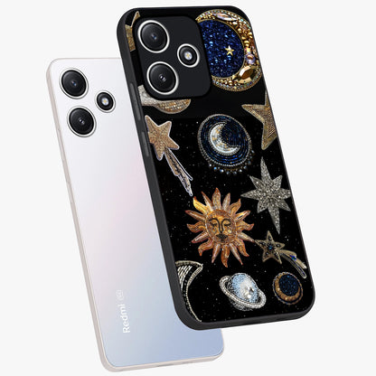 Celestial Gem Constellations Glass Case displayed in angled mockup highlighting gemstone inspired constellation design.