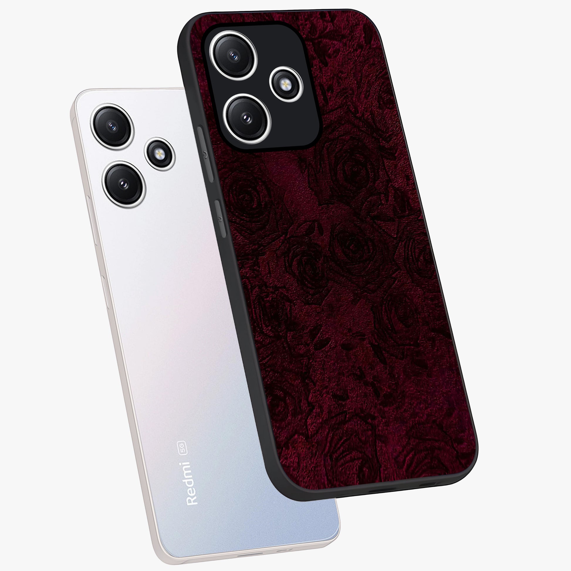 Crimson Fade Flow Glass Case displayed in angled mockup highlighting smooth gradient design with modern aesthetic style.
