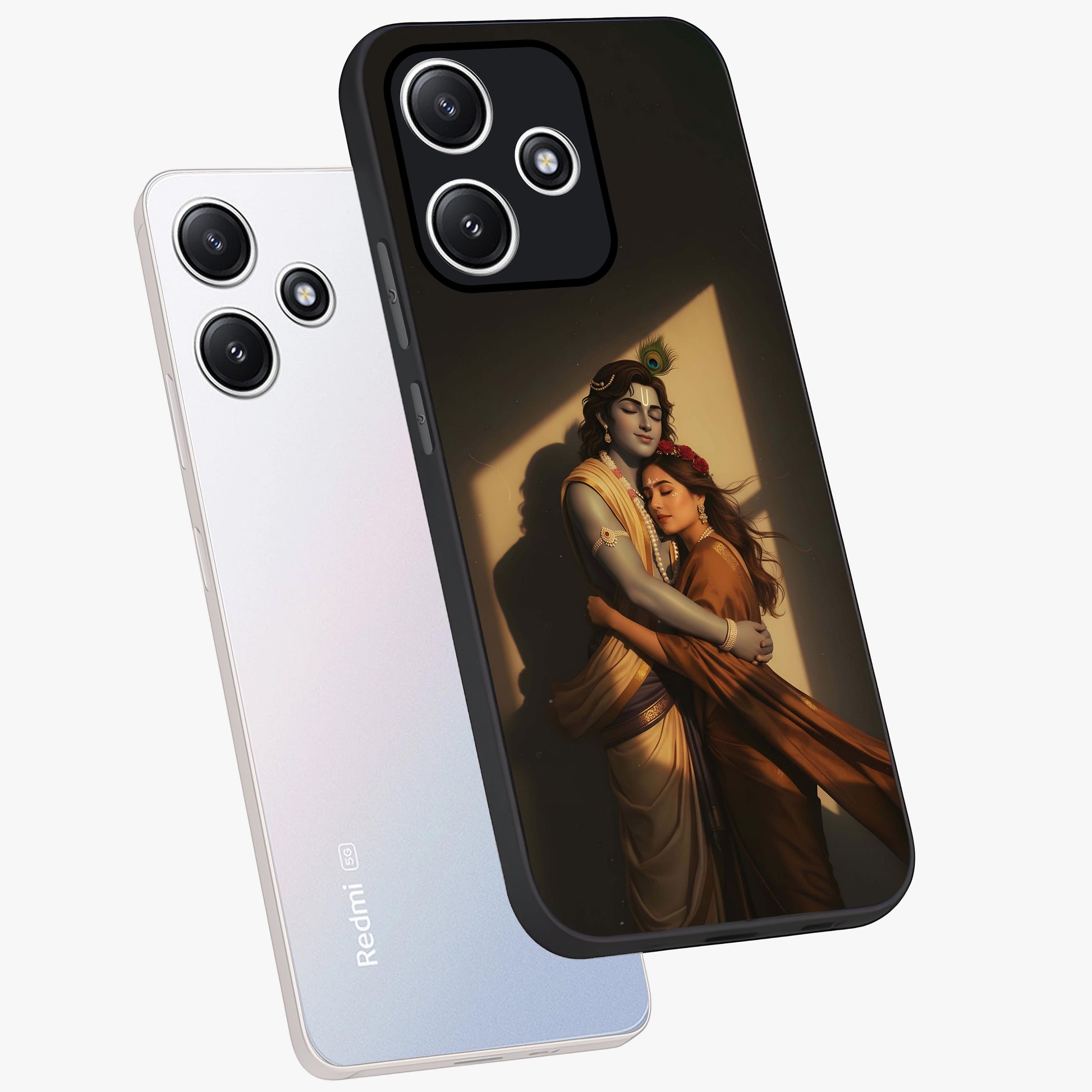 Divine Eternal Love Glass Case displayed in angled mockup highlighting elegant divine inspired design with peaceful aesthetic.