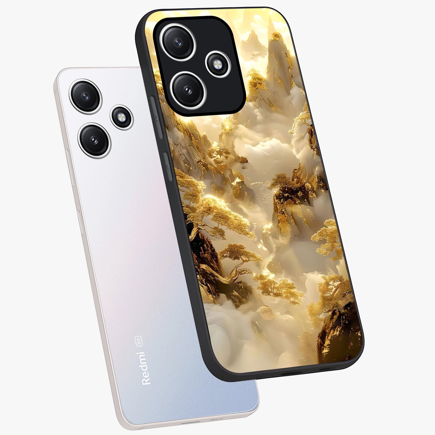 Gates Of Illumination Glass Case displayed in angled mockup highlighting radiant portal inspired design with fantasy aesthetic.