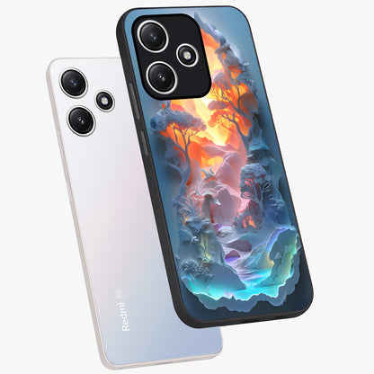 Glow Forest Portal Glass Case displayed in angled mockup highlighting mystical forest design with magical glowing aesthetic.