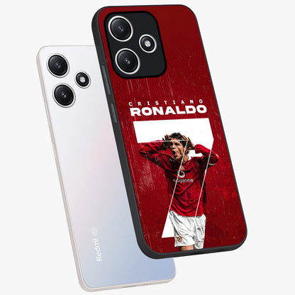 Goal Celebration Legacy Glass Case displayed in angled mockup highlighting energetic sports celebration design with bold athletic theme.