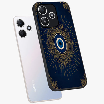 Golden Celestial Charm Glass Case displayed in angled mockup highlighting sparkling cosmic charm design with celestial aesthetic.