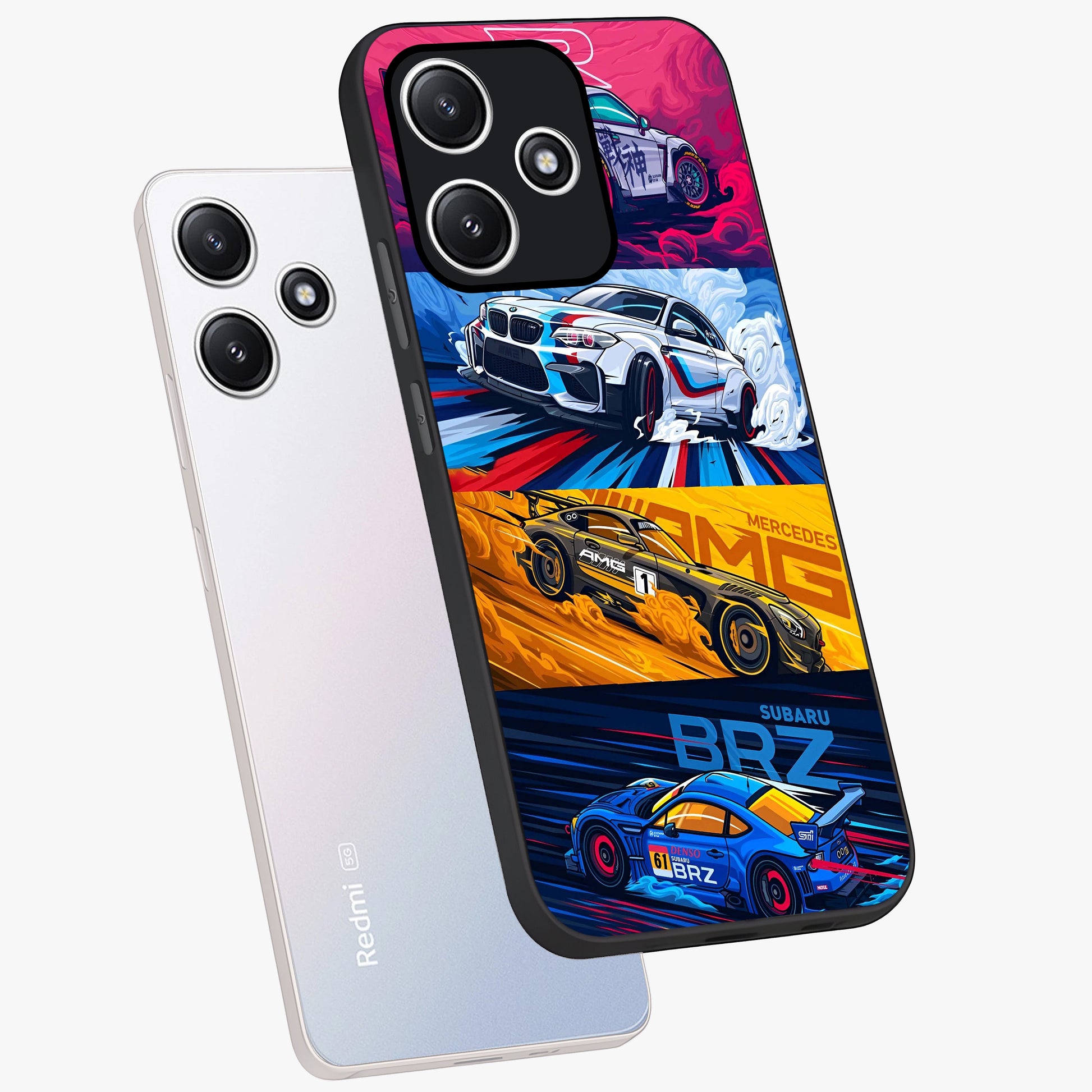 JDM Sports Car Glass Case displayed in angled mockup highlighting sleek Japanese racing car design with automotive aesthetic.
