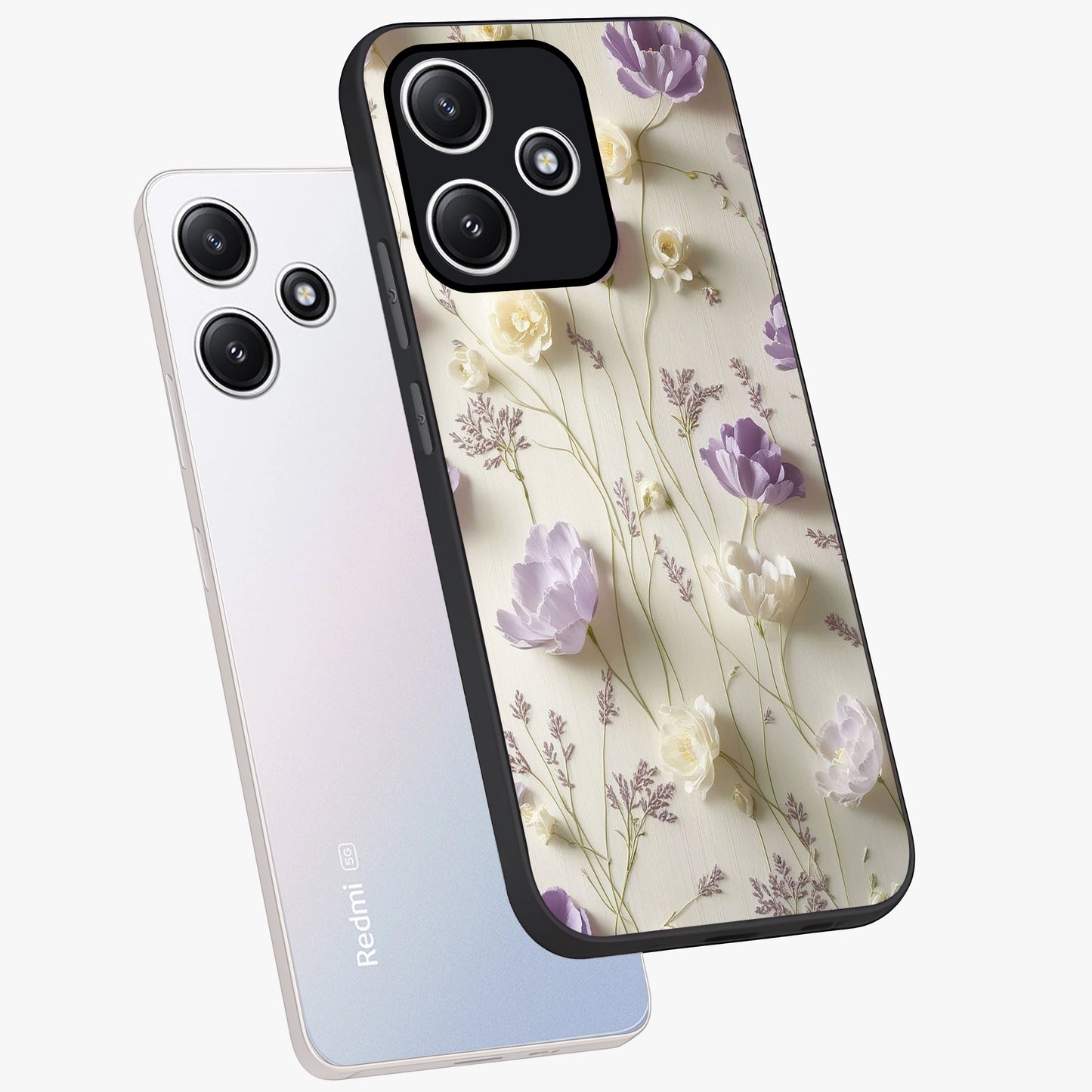 Lilac Breeze Harmony Glass Case displayed in angled mockup highlighting calm lilac breeze design with soothing aesthetic style.