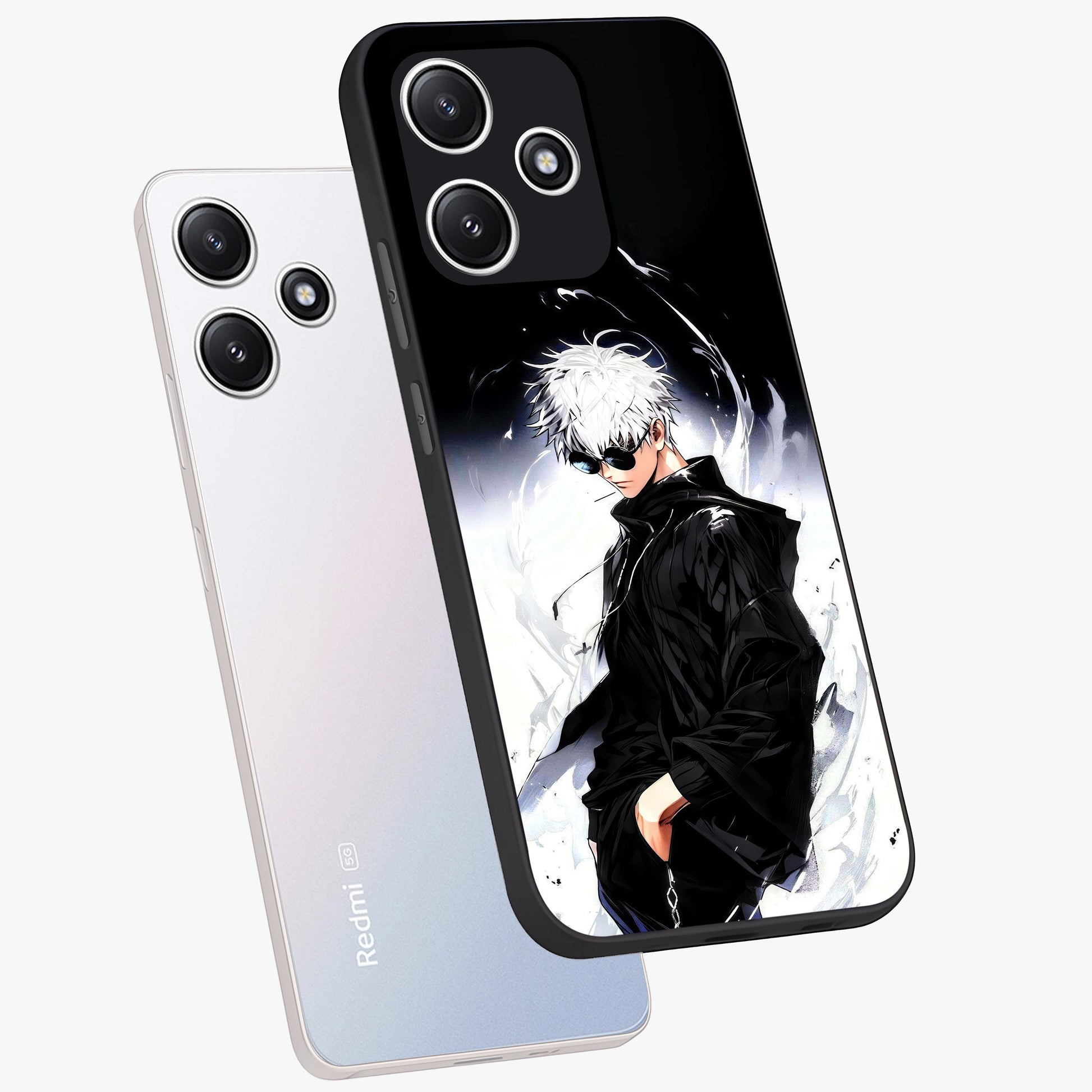 Limitless Shadow King Glass Case displayed in angled mockup highlighting dramatic dark hero design with intense aesthetic.