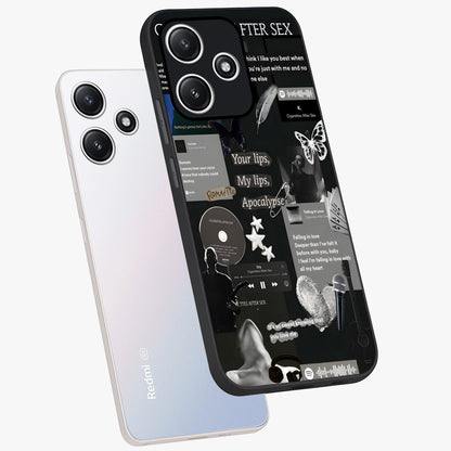 Midnight Love Echo Glass Case displayed in angled mockup highlighting elegant love inspired design with deep aesthetic style.