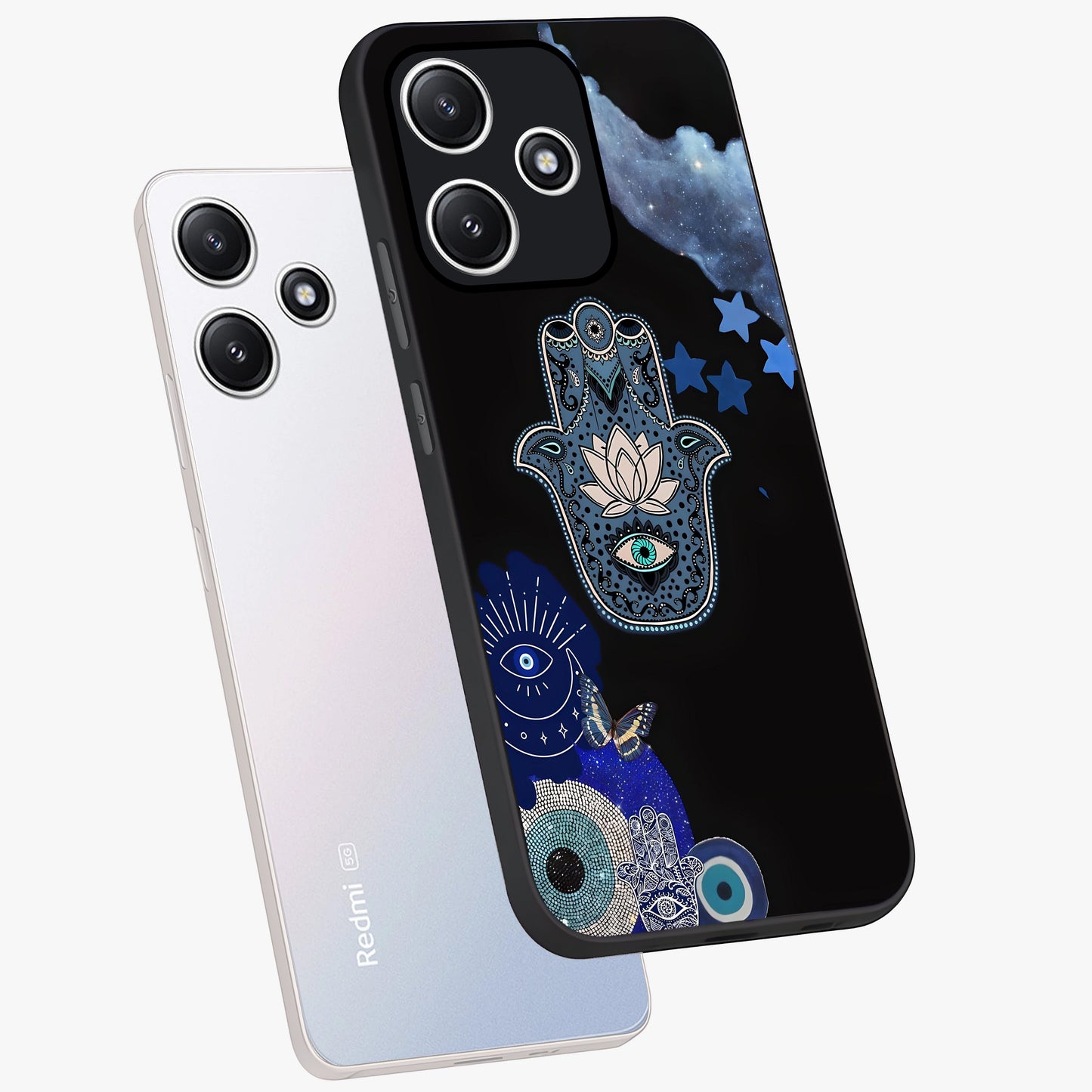 Mystic Hand Aura Glass Case displayed in angled mockup highlighting magical aura design with spiritual aesthetic style.