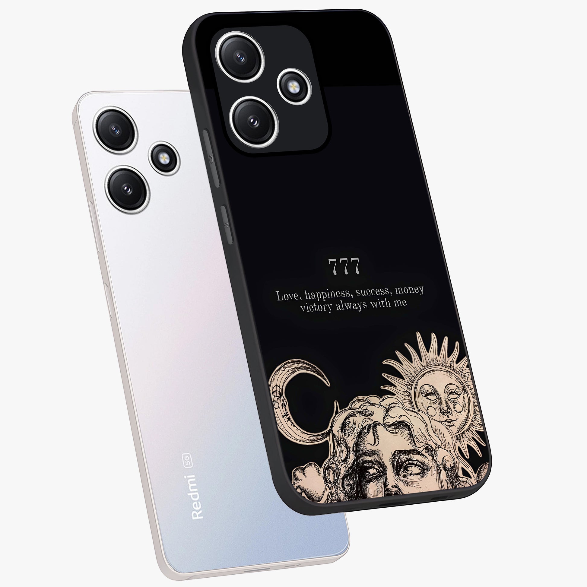 Mystic Victory Aura Glass Case displayed in angled mockup highlighting energetic aura design with bold mystical aesthetic.
