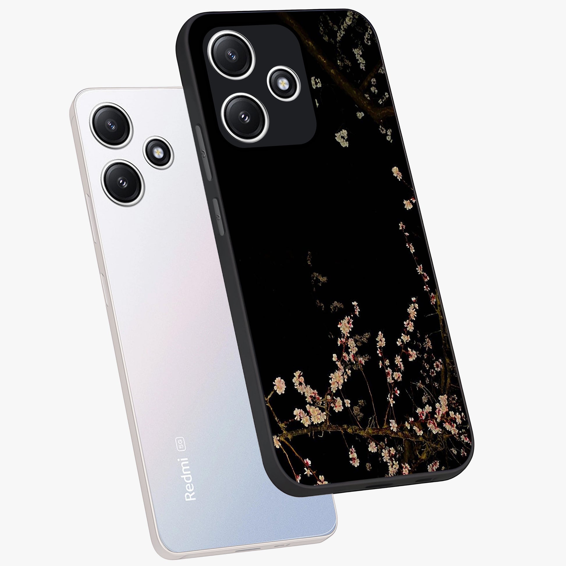 Petal Moon Light With Custom Name Glass Case displayed in angled mockup highlighting delicate petal design with custom name feature.