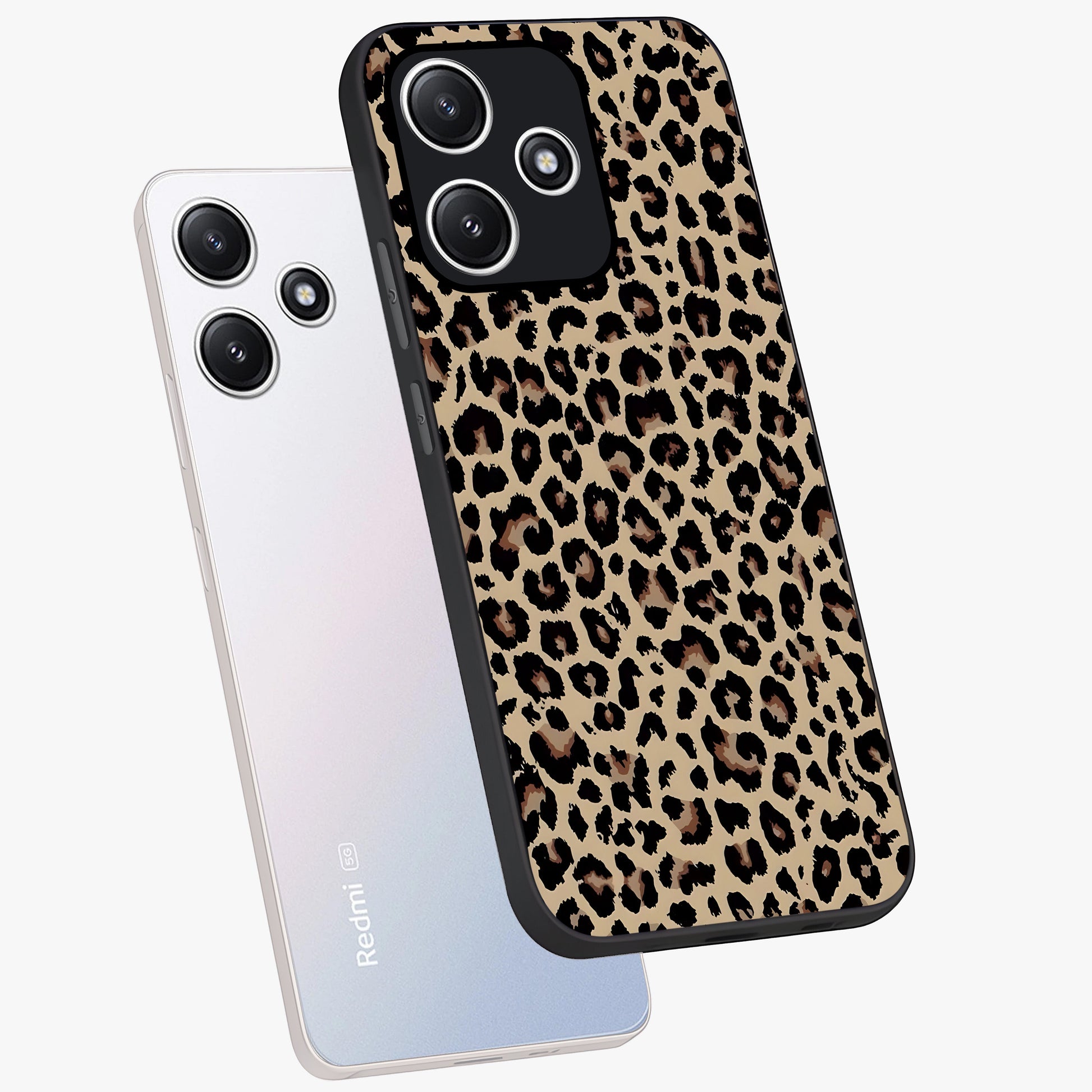 Savage Chic Pattern Glass Case displayed in angled mockup highlighting bold fashion inspired design with chic aesthetic.