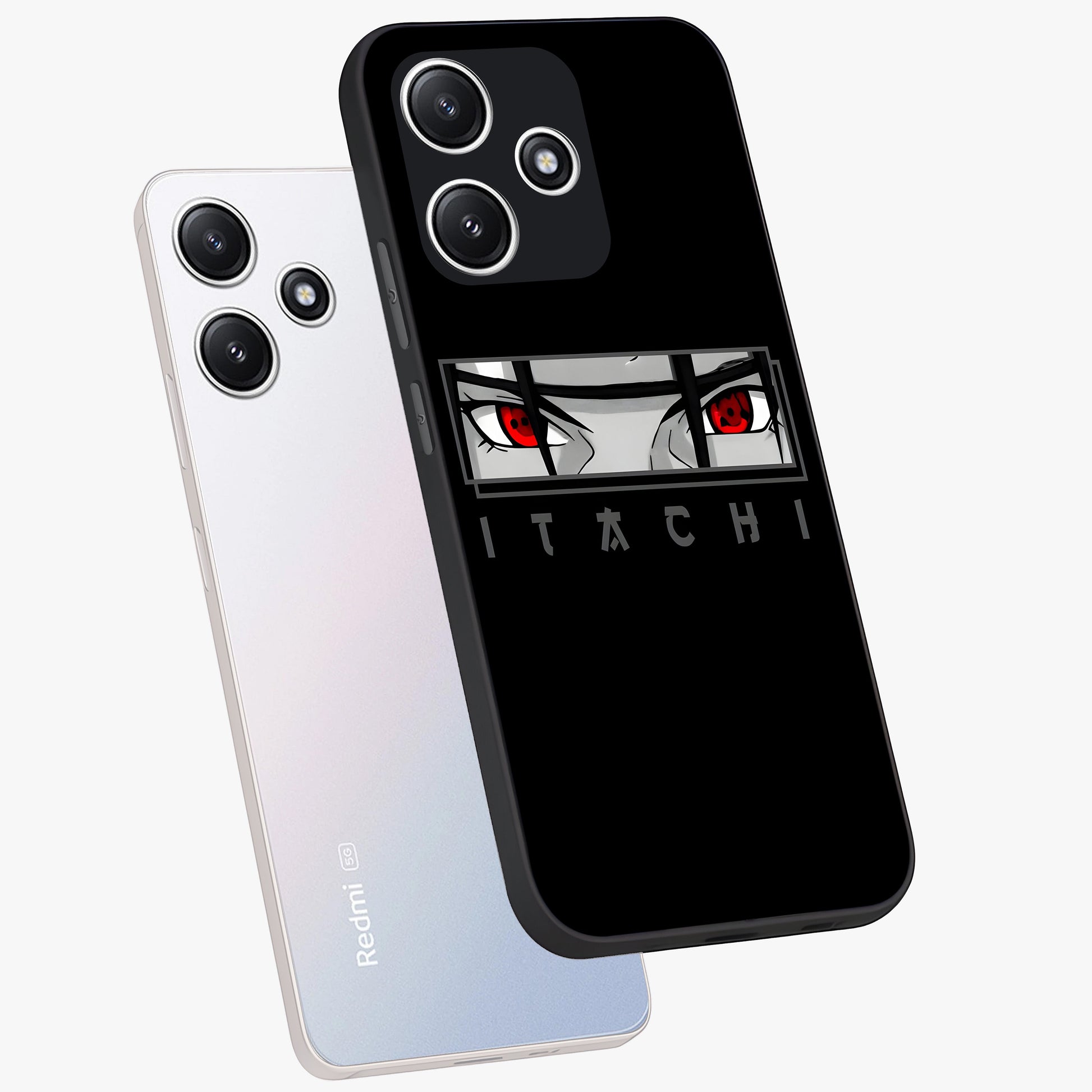 Scarlet Gaze Dominance Glass Case displayed in angled mockup highlighting intense visual design with bold scarlet aesthetic.
