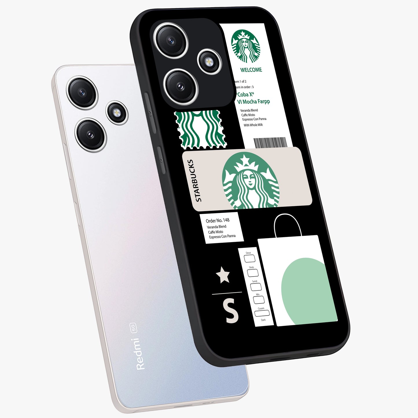 Starbucks Mocha Glass Case displayed in angled mockup highlighting stylish mocha themed design with cozy café aesthetic.