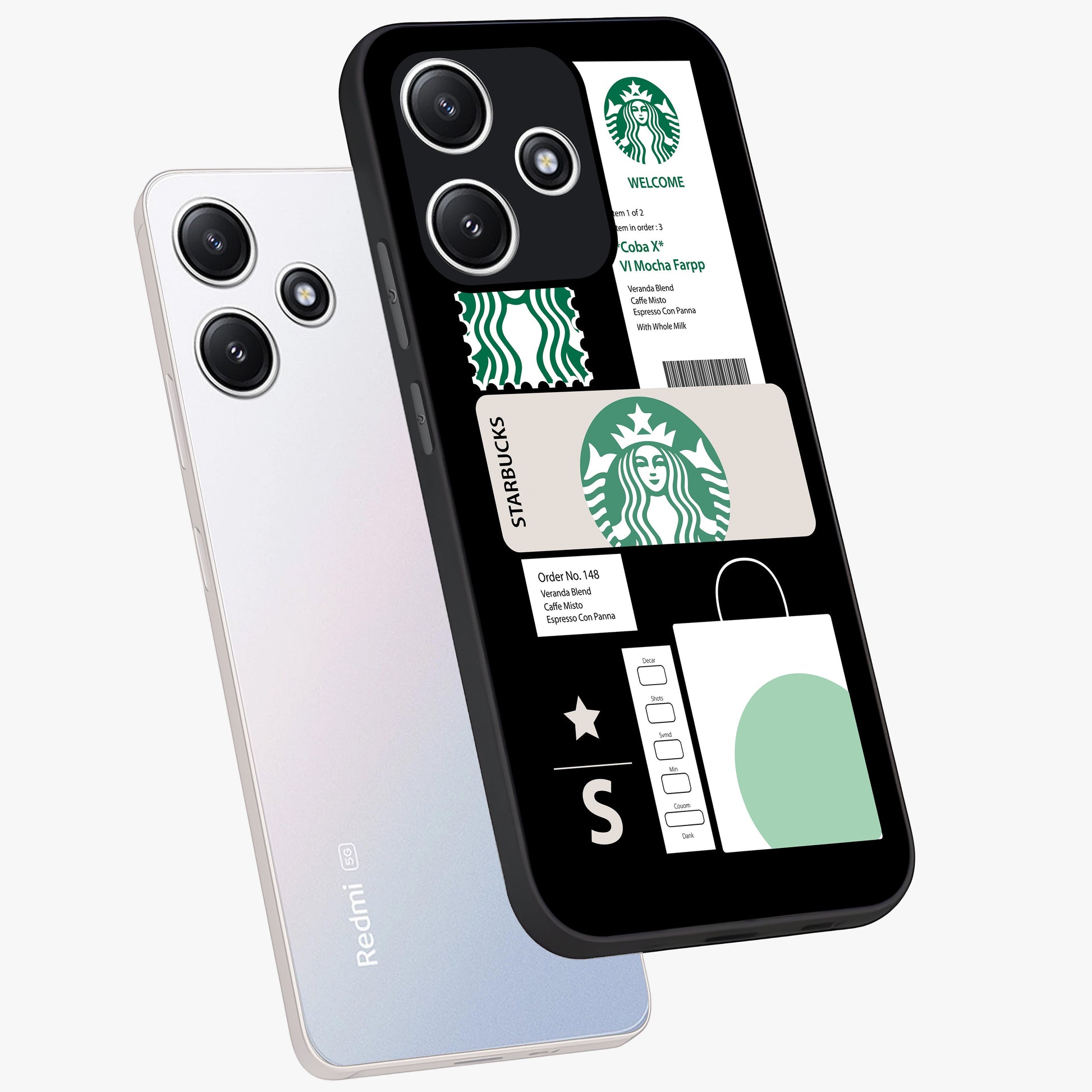Starbucks Mocha Glass Case displayed in angled mockup highlighting stylish mocha themed design with cozy café aesthetic.
