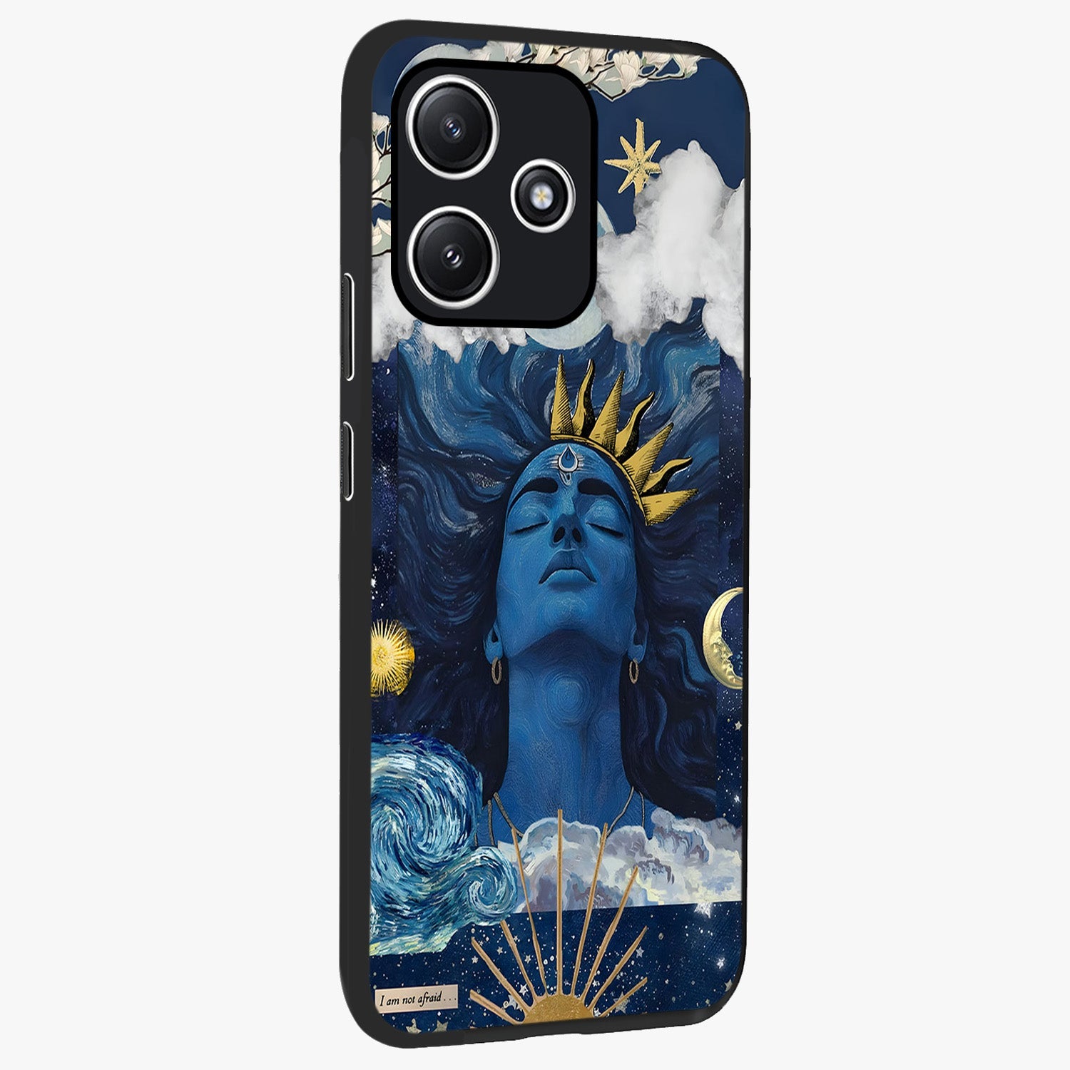 Aesthetic Lord Shiva Glass Case upright view showcasing powerful Lord Shiva artwork with devotional theme.