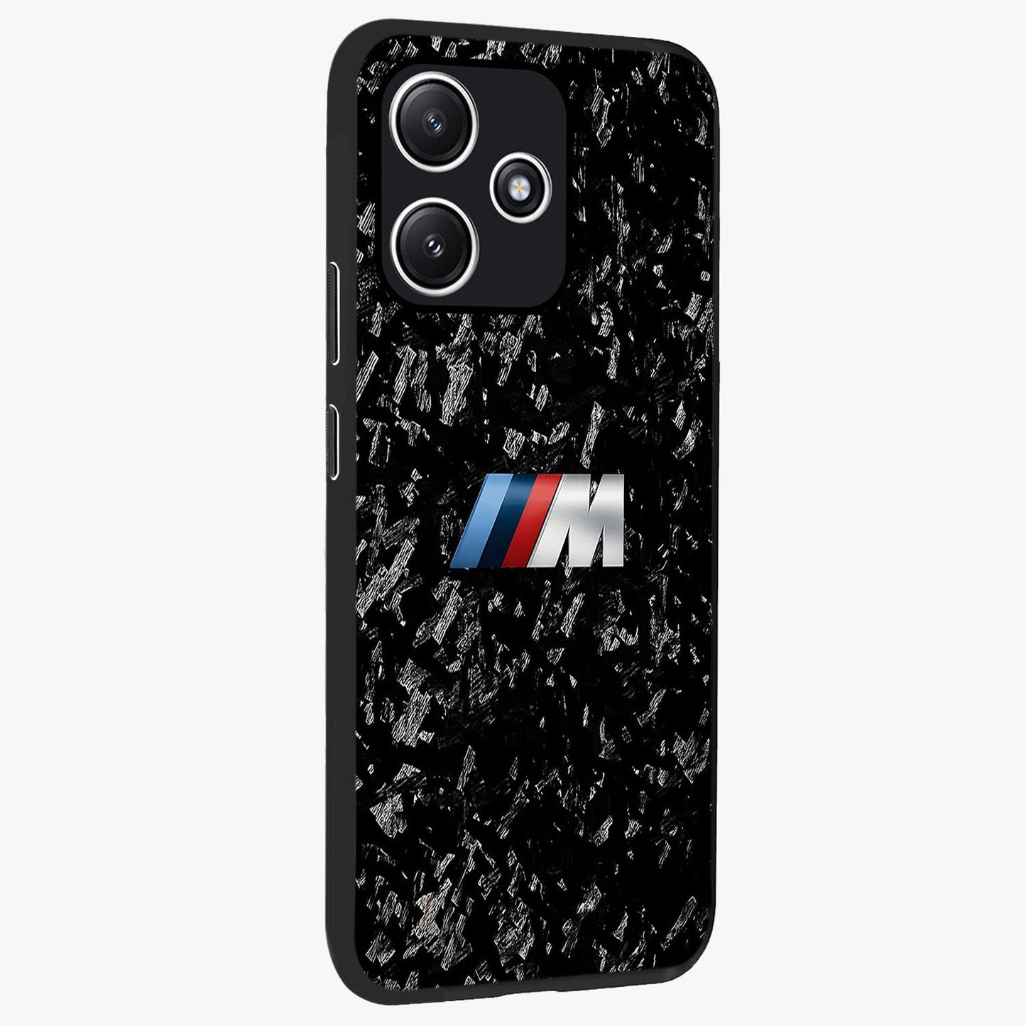 Carbon Speed Mark Glass Case upright view showcasing modern carbon speed graphic with bold automotive theme.