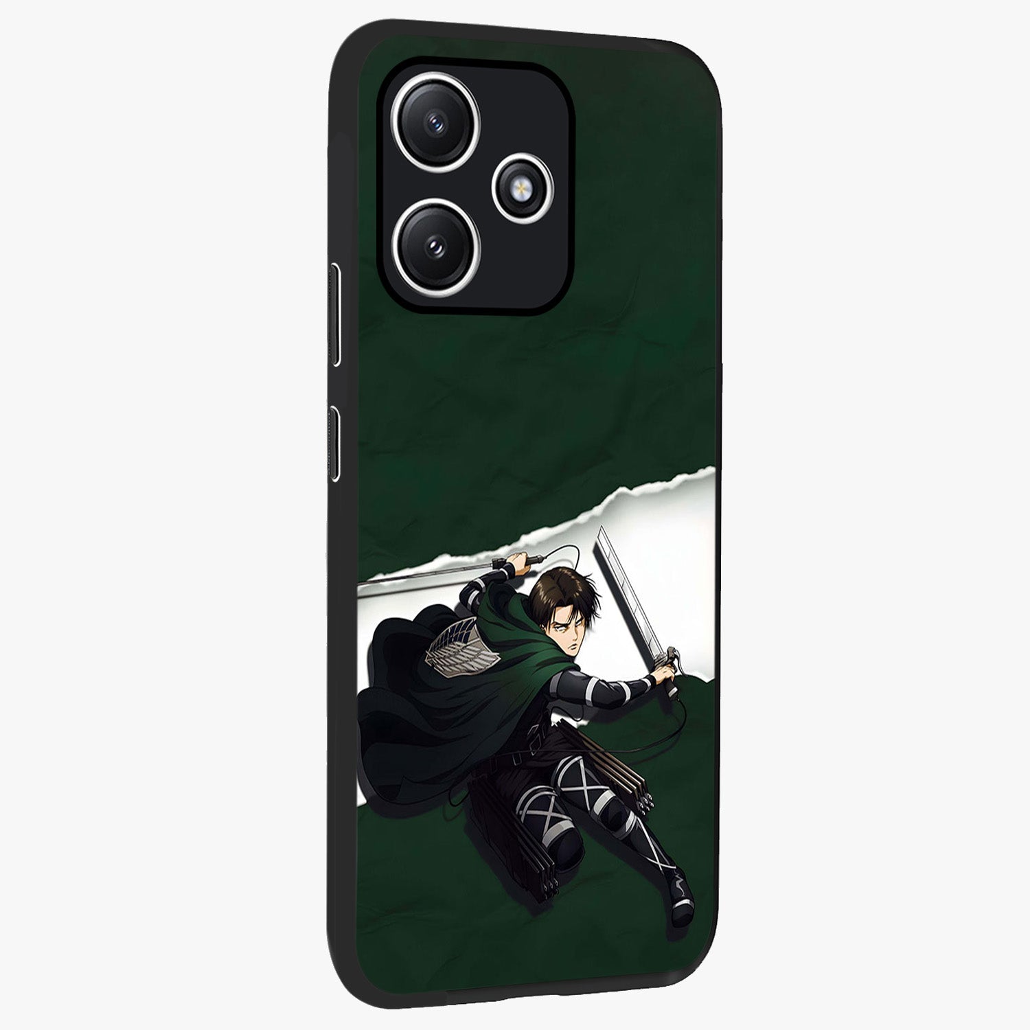 Emerald War Vanguard Glass Case upright view showcasing dramatic warrior artwork with bold fantasy theme.
