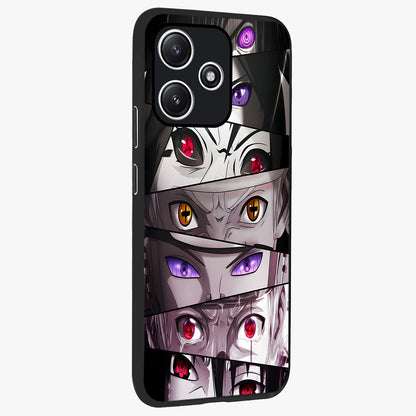 Eyes of Destiny Glass Case upright view showcasing symbolic eye artwork with dramatic artistic theme.