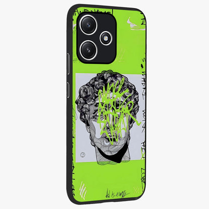 Neo Graffiti Rebellion Glass Case upright view showcasing colorful graffiti artwork with bold modern street style.