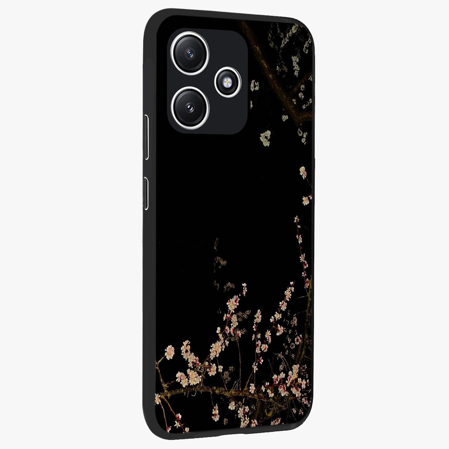 Petal Moon Light With Custom Name Glass Case upright view showcasing elegant floral moon artwork with personalized aesthetic.