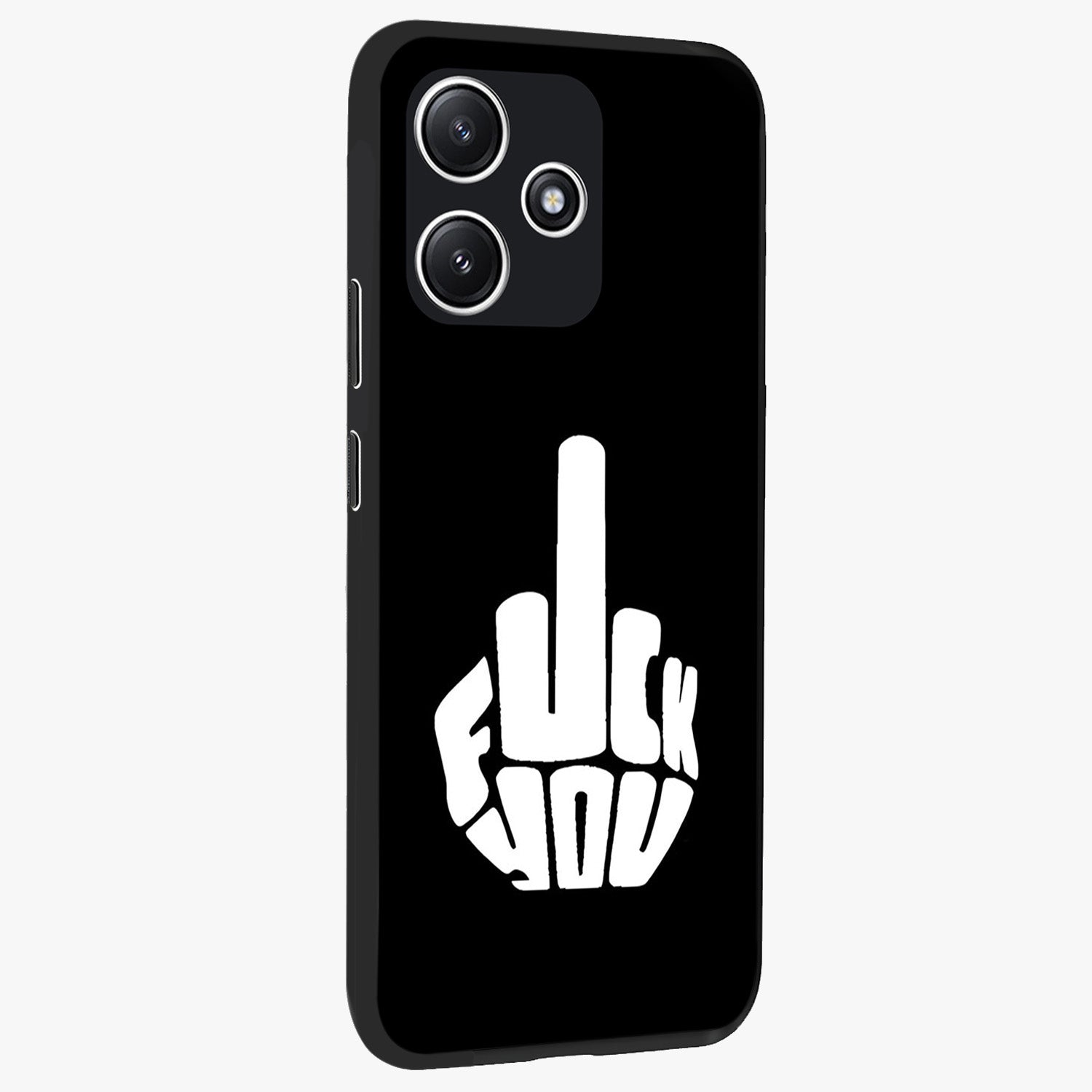 Rebel Mode On Glass Case upright view showcasing striking statement artwork with bold rebellious theme.