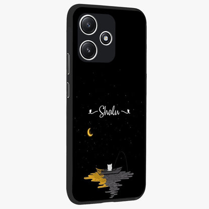 Silent Night Row Glass Case upright view showcasing tranquil night artwork with serene landscape theme.