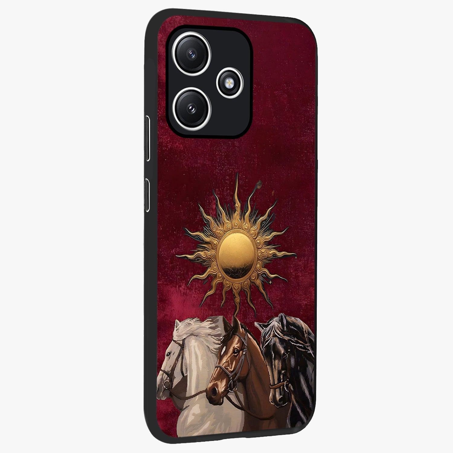 Solar Riders Glass Case upright view showcasing energetic rider artwork with bold adventure theme.