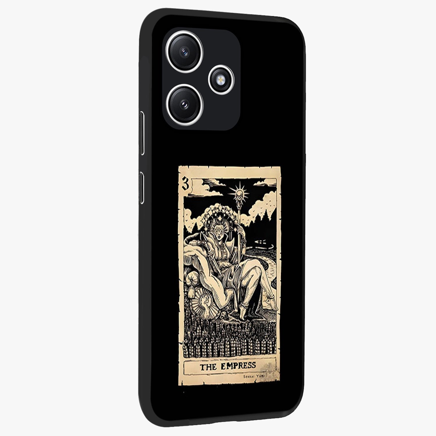 The Empress Glass Case upright view showcasing powerful empress themed artwork with luxurious artistic theme.