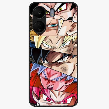 Anime Character Glass Case showing flat back view with vibrant anime artwork and glossy glass finish.