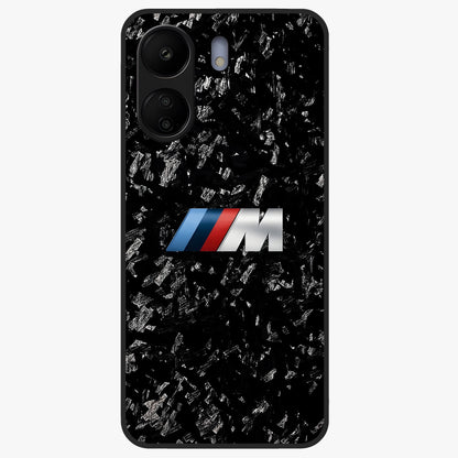 Carbon Speed Mark Glass Case showing flat back view with sporty carbon pattern artwork and glossy glass finish.