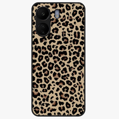 Savage Chic Pattern Glass Case showing flat back view with stylish patterned artwork and glossy glass finish.