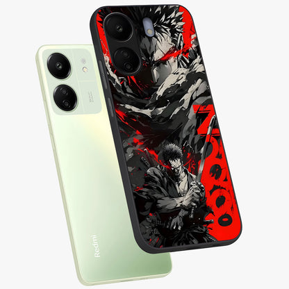 Demon Sword Resolve Glass Case displayed in angled mockup highlighting powerful demon sword illustration with dark fantasy aesthetic.