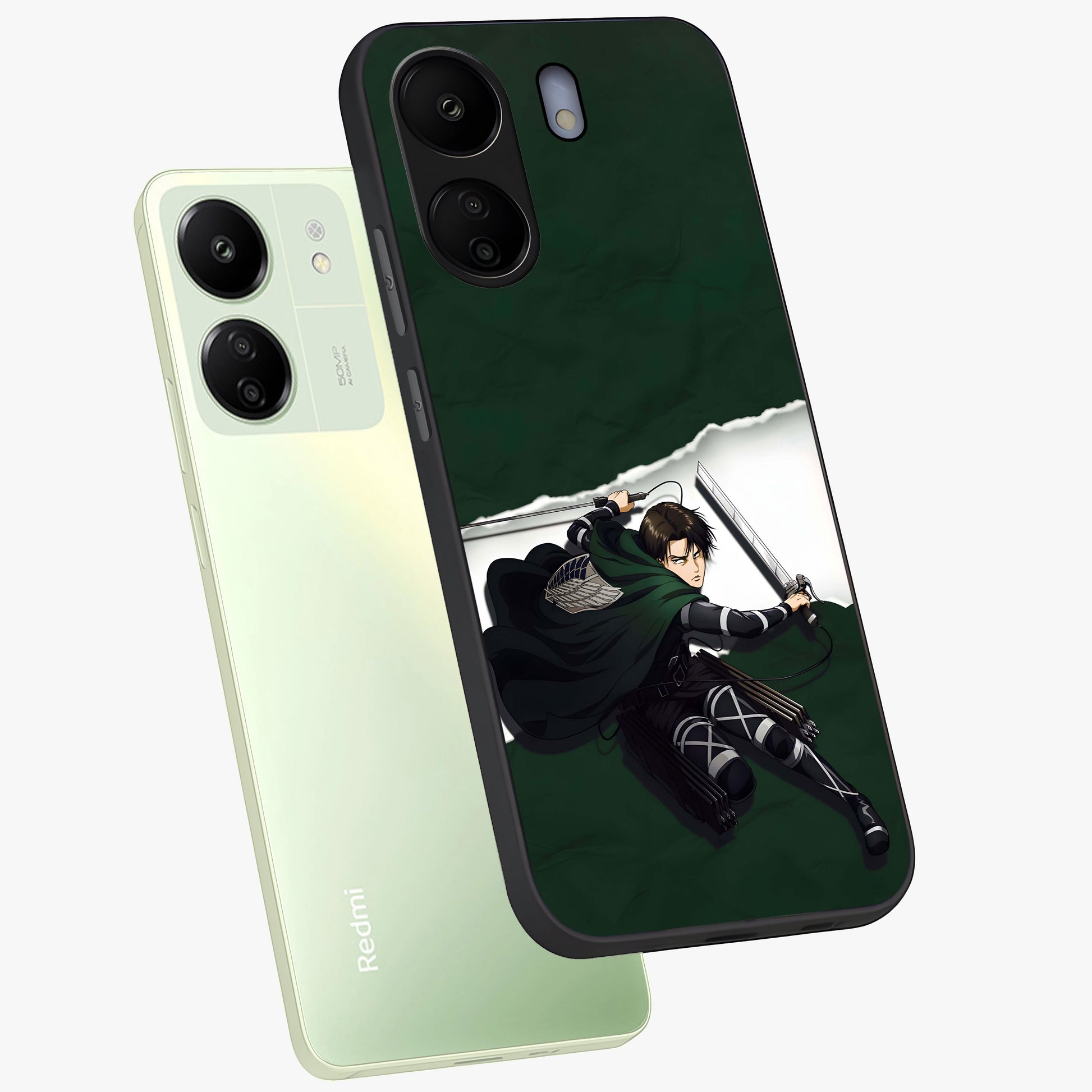 Emerald War Vanguard Glass Case displayed in angled mockup highlighting intense battle inspired design with emerald tone aesthetic.