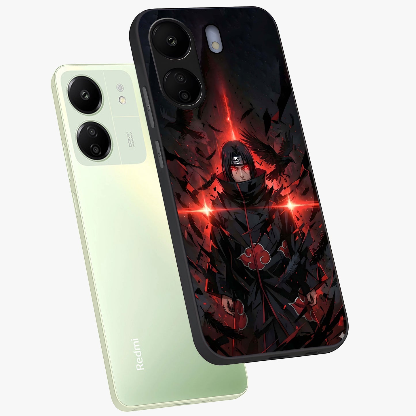 Focused Blade Discipline Glass Case displayed in angled mockup highlighting clean minimal text artwork with modern aesthetic style.