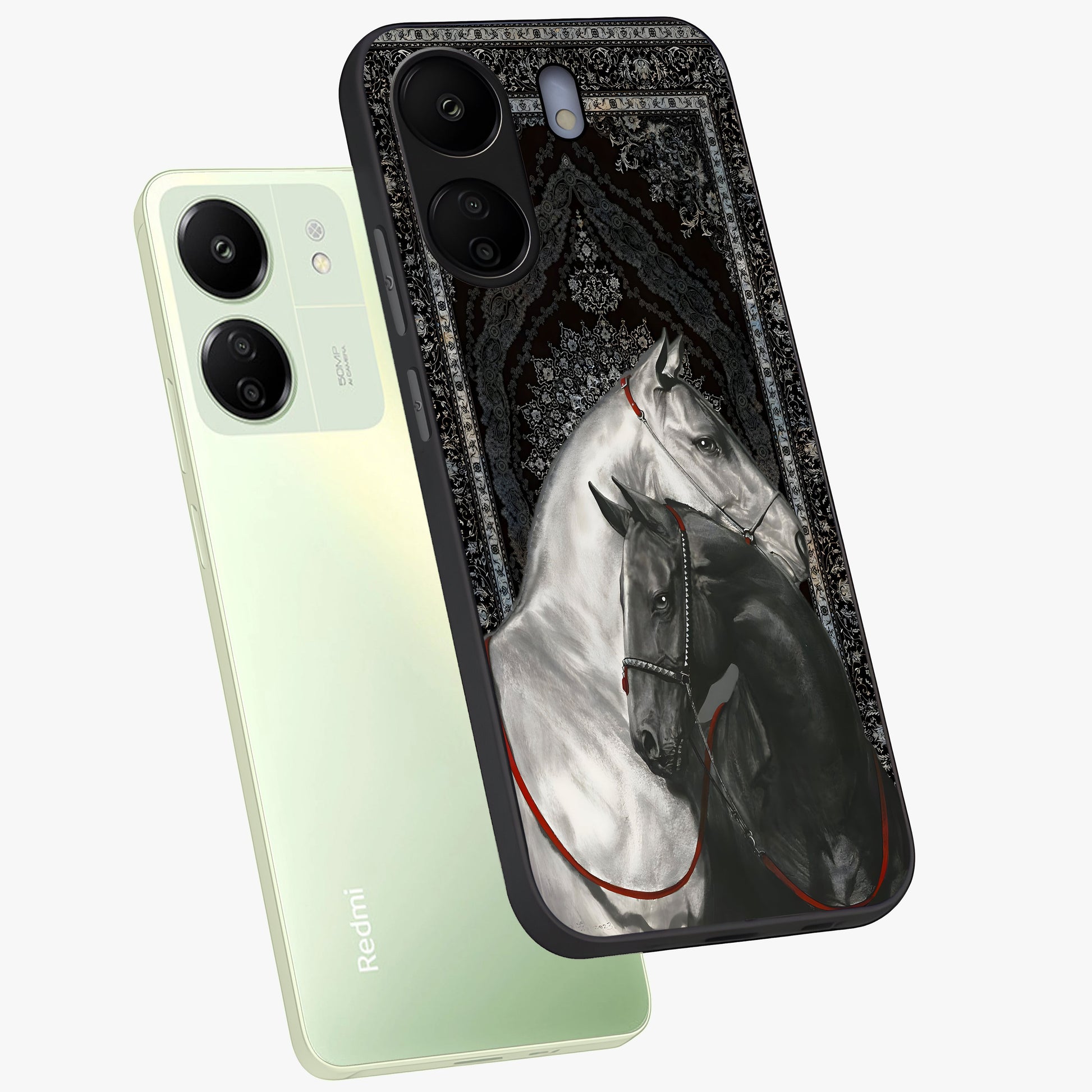 Majestic Ride Legacy Glass Case displayed in angled mockup highlighting sleek vehicle design with bold racing aesthetic.