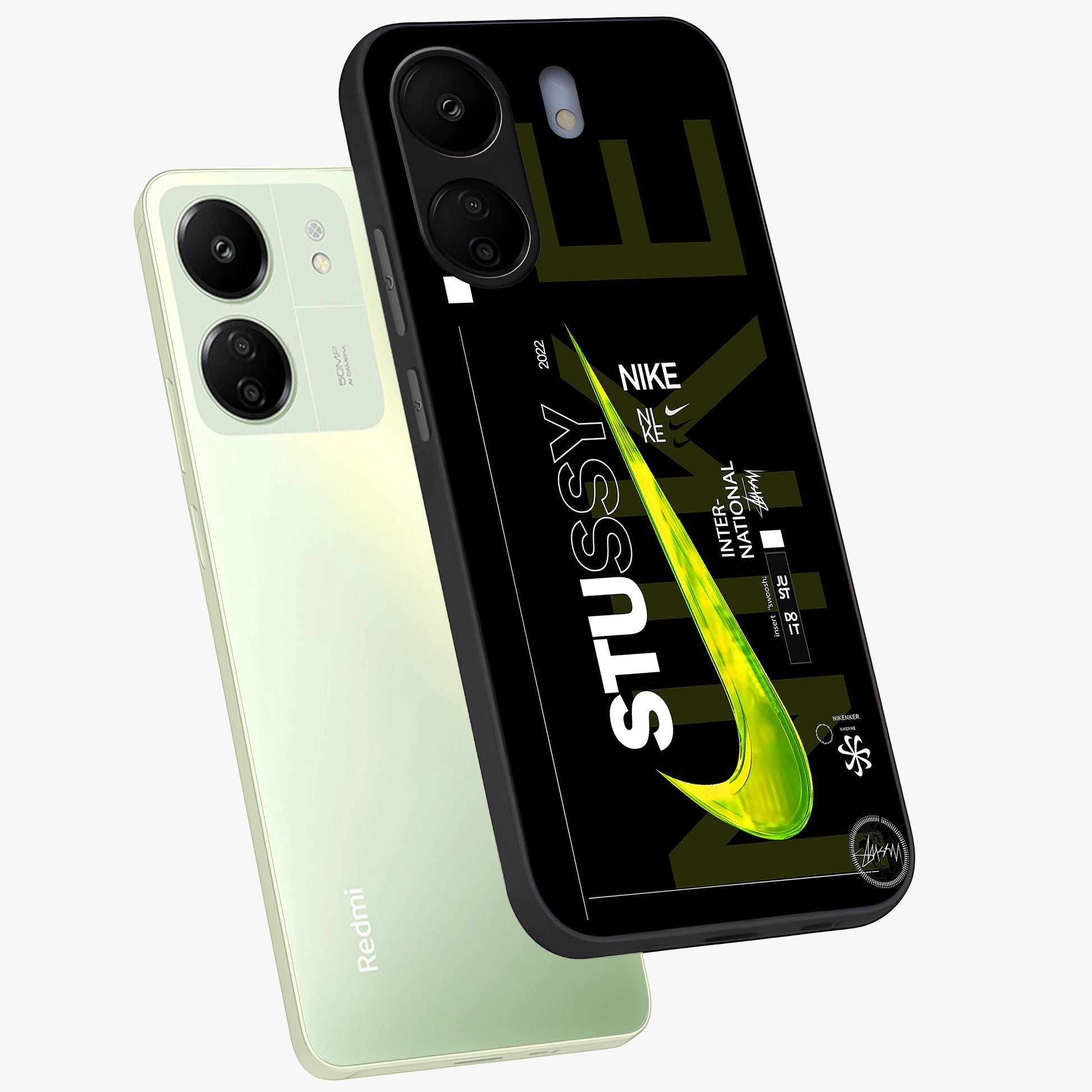 Neon Street Edition Glass Case displayed in angled mockup highlighting vibrant urban design with bold street aesthetic.