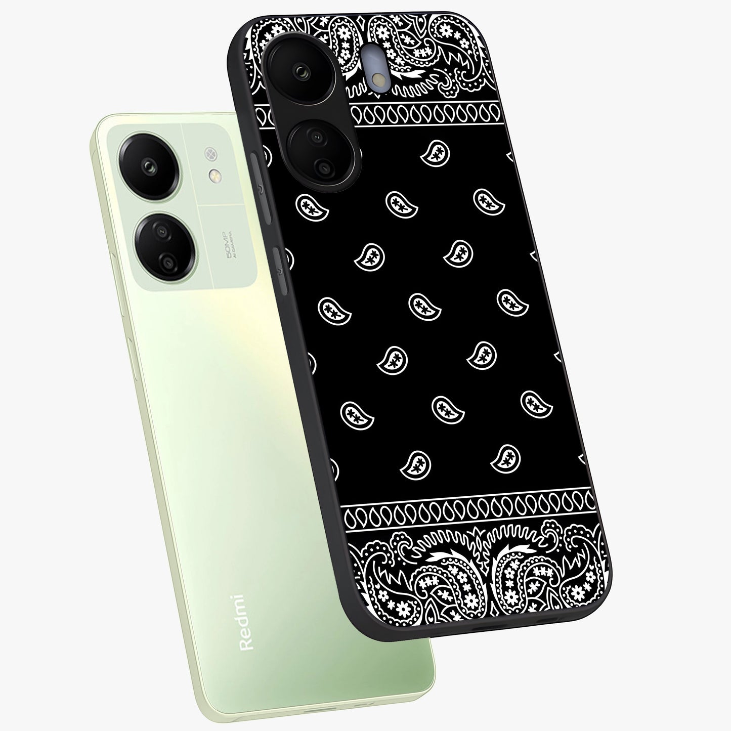 Retro Rebel Threads Glass Case displayed in angled mockup highlighting retro inspired graphic design with rebellious aesthetic.
