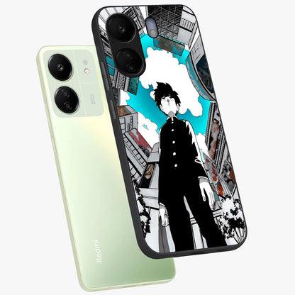 Silent Psychic Awakening Glass Case displayed in angled mockup highlighting spiritual awakening design with cosmic aesthetic.