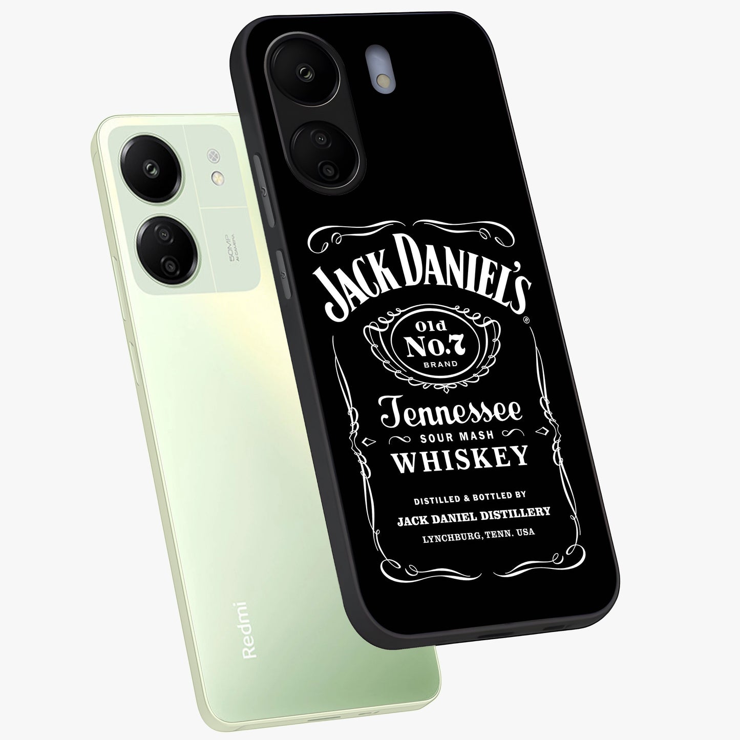 Vintage Whiskey Heritage Glass Case displayed in angled mockup highlighting retro beverage themed design with heritage aesthetic.