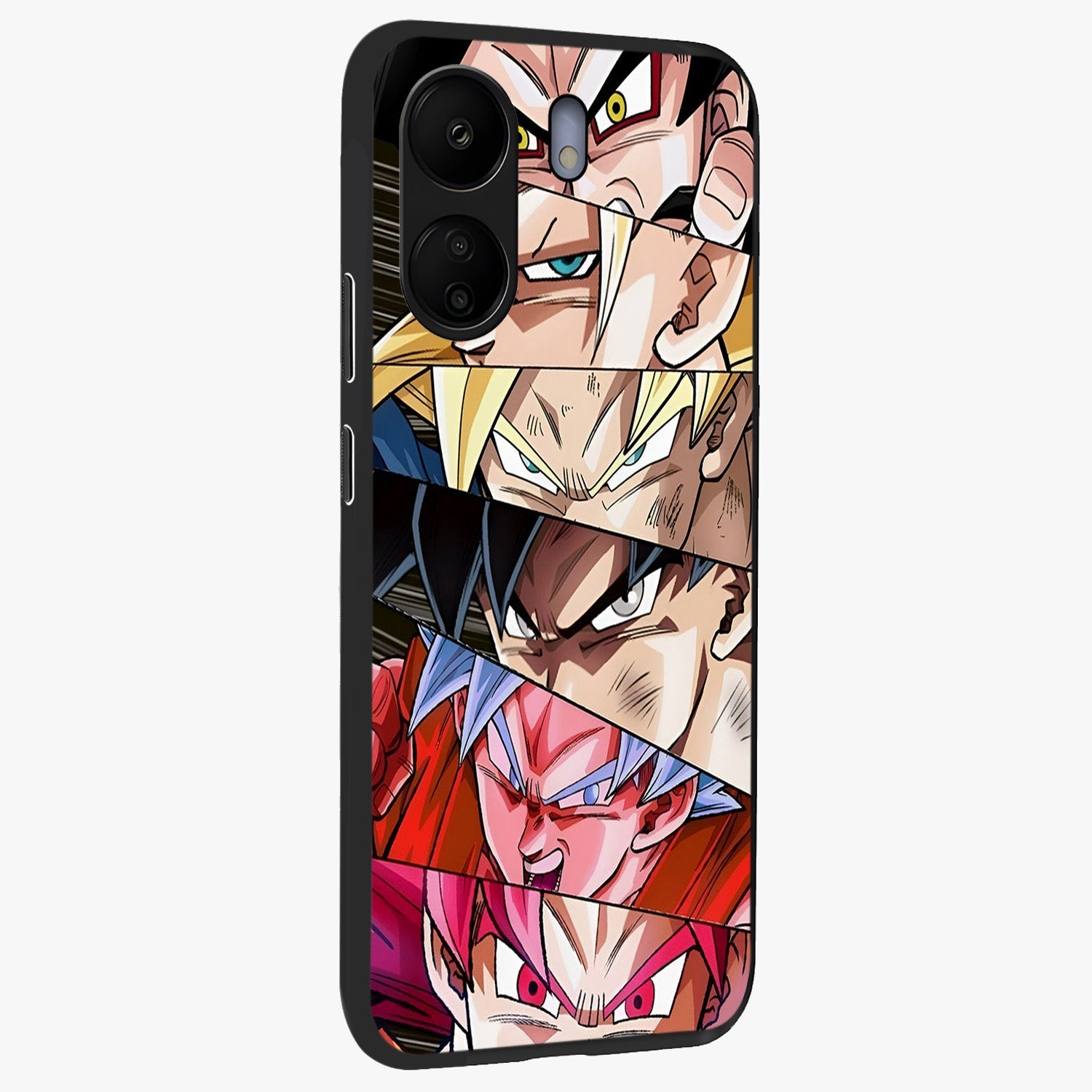 Anime Character Glass Case upright view showcasing expressive anime artwork with bold graphic style.