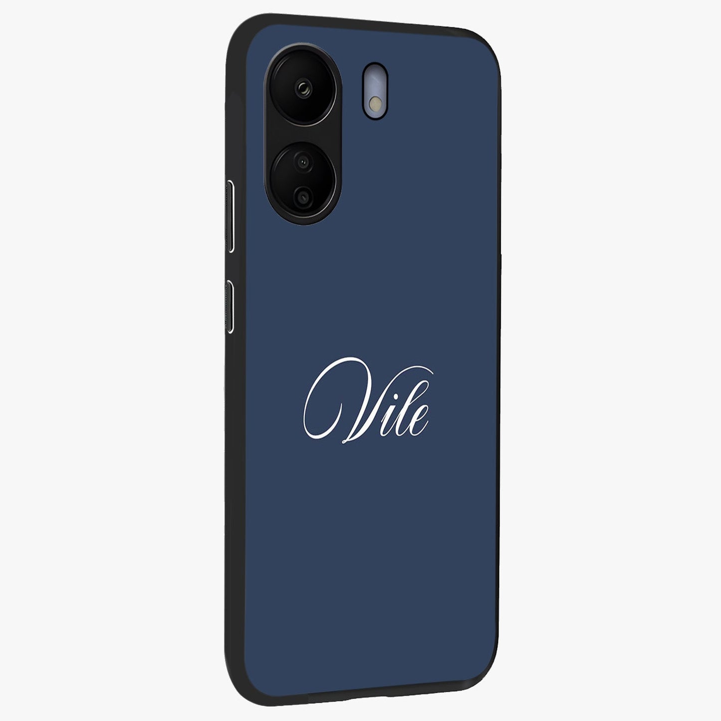 Blue Vintage Floral Pattern Glass Case displayed in angled mockup highlighting classic blue floral pattern and retro aesthetic design.