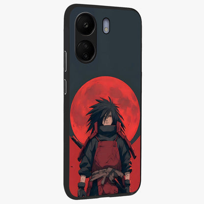 Crimson Moon Warlord Glass Case upright view showcasing powerful warlord artwork with dark celestial theme.