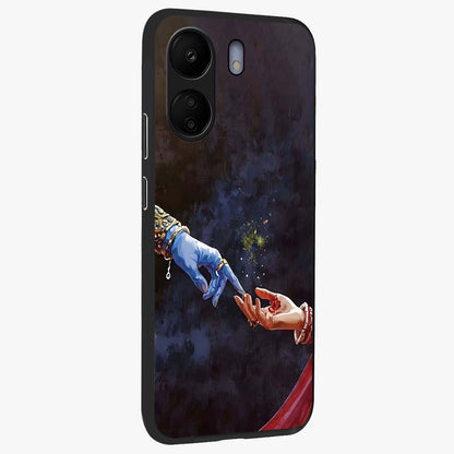 Divine Touch Eternal Glass Case upright view showcasing peaceful spiritual artwork with eternal divine theme.