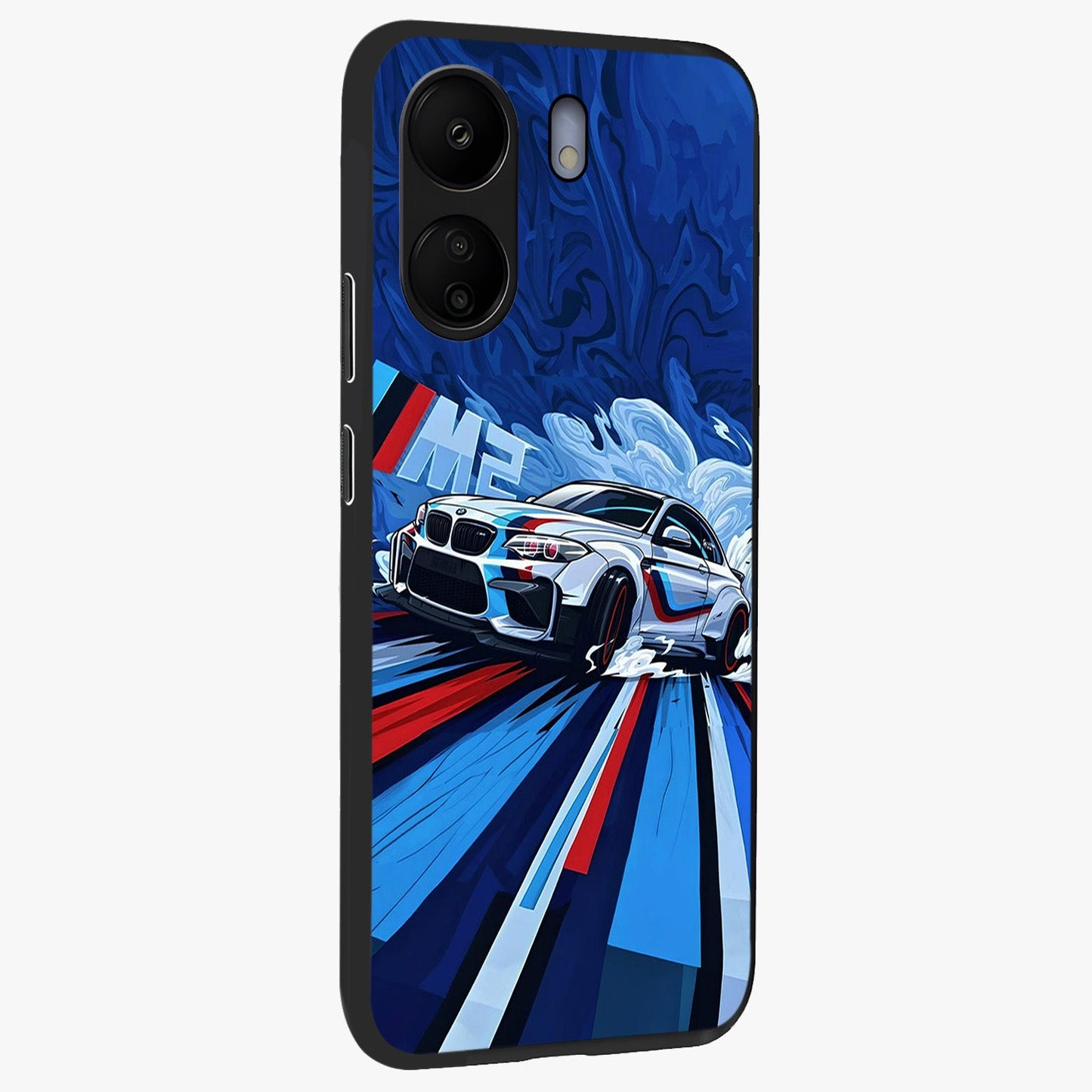 Drift Power Rush Glass Case upright view showcasing high speed racing artwork with bold automotive theme.