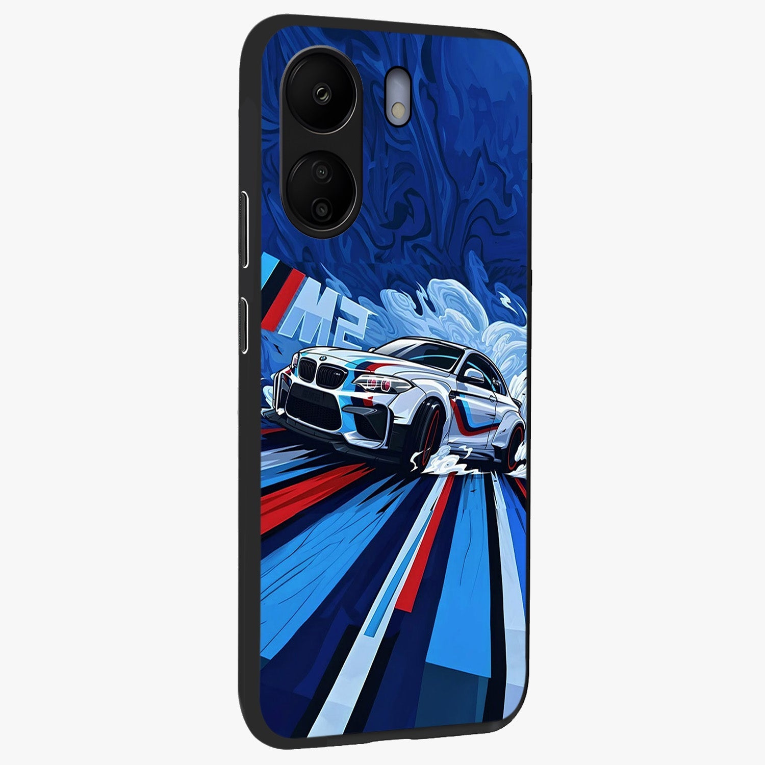 Drift Power Rush Glass Case upright view showcasing high speed racing artwork with bold automotive theme.