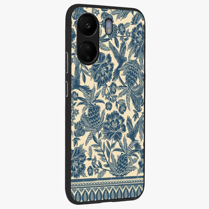 Heirloom Wild Bloom Glass Case upright view showcasing delicate wildflower artwork with timeless floral theme.
