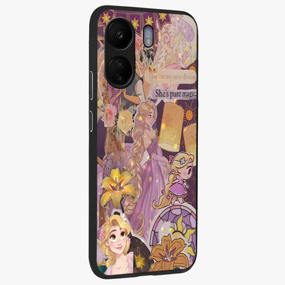 Magical Tangled Dream Glass Case upright view showcasing enchanting artistic artwork with dreamy fantasy theme.